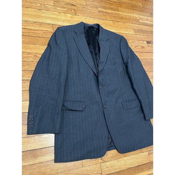 Brooks Brothers 346 Blazer Mens 42L Gray Stretch Wool Pinstriped Sport Coat - Picture 2 of 6